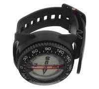 Scuba Wrist Compass with Adjustable Strap for Underwater Navigation | Waterproof Tpu and ABS Build, Enhanced Night Visibility, Black Finish, for Sailing and Orienteering