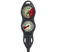 SCUBAPRO 2-Gauge U-Line Diving Console with Pressure Gauge and Depth Gauge, Metric Display, Plastic