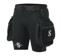 Scubapro Men's Hybrid Cargo Shorts, 1mm Black Neoprene/100% Neoprene Regular Fit Regular Rise Adult Men-Adults Water Sports Enthusiasts