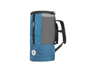 Scubapro Sport 65 Mesh Diving Bag with Roll Top Closure and Side Zip for Snorkeling and Diving Gear Denim Blue Fabric