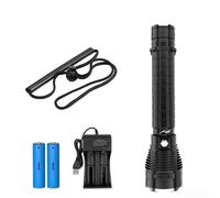 Scube Dive Torch 4000 Lumens Scuba Diving Flashlight IPX8 Waterproof Underwater Outdoor Torch with Hand Rope(E)