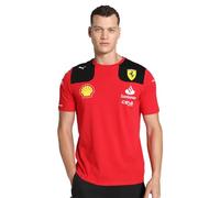 Men's Team Tee Red Ferrari 2023-2024 Short Sleeve Sports Jersey Top T-Shirt