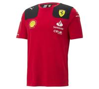 Men's Team Tee Red Ferrari 2023-2024 Short Sleeve Sports Jersey Top T-Shirt