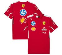 PUMA Women's Scuderia Ferrari 2025 Replica Team Tee, Dark Cherry, XL