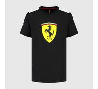 PUMA Scuderia Ferrari F1 Kids' Tshirt with Large Scudetto Shield Logo - Black - Size: 11/12 Years