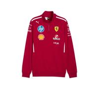Scuderia Ferrari F1 Team 2025 1/2 Zip Sweat Mens - Dark Cherry