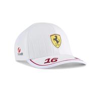 PUMA Scuderia Ferrari F1 2025 Charles Leclerc Cap - White- One Size Fits Most