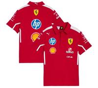 Scuderia Ferrari Motor Racing Formula 1 Polo Men's 2025 Charles Leclerc Red