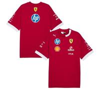 Scuderia Ferrari Motor Racing Formula 1 T-Shirt Adult 2025 Charles Leclerc Red