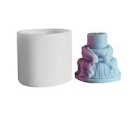SCUDGOOD Silicone Mold Three Layer Cake DIY Soap Resin Plaster Dessert Chocolate Ice Making Wedding Birthday Decor Bow Cake Silicone For 3D