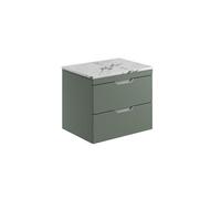 Scudo Aubrey Reed Green Wall Hung Bathroom Vanity Unit 600mm