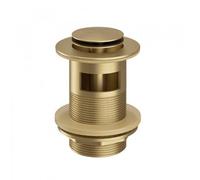 Scudo Brushed Brass Basin Waste Slotted