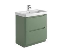 Scudo Ella Green Freestanding Vanity Unit with Basin 800mm