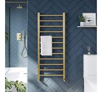 Scudo Qube Brushed Brass 800 X 500 Bathroom Radiator