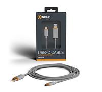 SCUF Braided USB-C Cable - 10 Feet / 3.6 Meters USB Type C Connection and Charging for Xbox Controllers, PS5 Controllers, and Smart Phones - Light Grey