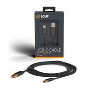 SCUF Braided USB-C Cable - 6 feet / 2 Meters USB Type C Connection and Charging for Xbox Controllers, PS5 Controllers, and Smart Phones - Black