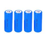 SCUHCVHH 3.7V 1500mAh 18500 Rechar 4Pcs Button Top Large Capacity for Headlamp,LED Flashlight,Mini Fans etc.