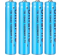 SCUHCVHH Rechar 10440, No. 7 A 1000mAh 3.7V Li-ion with Button Top for s Torches, 4pcs