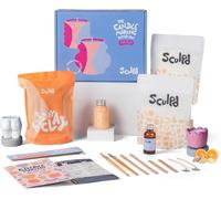 Sculpd Candle Making Kit, Air Dry Clay, 2 Candles Orange & Ginger Fragrance