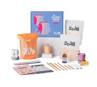 Sculpd Candle Making Pottery Kit for Adults with Air Dry Clay and Acrylic Paint Set, Non-Toxic Eco Soy Wax, Scented Fragrance Oil, Candle Glaze, Tools & Guide, 2 Candles, Orange Ginger