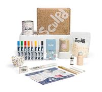 Sculpd Candle Making Pottery Kit with Air Dry Clay and Acrylic Paint Pen Set, Beginners Candle Starter Kit for Adults with Non-Toxic Eco Soy Wax, Scented Fragrance Oil, Candle Varnish, Tools and Guide