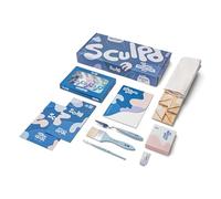 Sculpd Canvas Painting Kit, Abstract Canvas Painting, 4 Acrylic Paint Colours, 2 Brushes, Artist Canvas, Additional Artist Supplies, Studies Book & Guides, Suitable for Beginners & Artists (Bold)