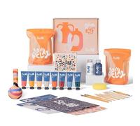 Sculpd Pottery Kit, Air Dry Clay Starter Kit for Beginners with Paint Set, Starter Bundles Includes a Pottery Tool Set, 8 Paints, Waterproof Varnish, Paintbrushes & Step-by-Step Guide for Adults