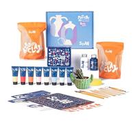 Sculpd Pottery Kit, Air Dry Clay Starter Kit for Beginners with Paint Set, Starter Bundles Includes a Pottery Tool Set, 8 Paints, Waterproof Varnish, Paintbrushes & Step-by-Step Guide for Adults