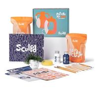 Sculpd - The Original Pottery Kit - Complete Air Dry Clay Kit for Adults Includes Sculpting Tools, Varnish, Paint Brushes, Guides, Arts & Crafts Sets, Gloss Varnish