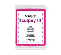 Sculpey III® Polymer Oven-Bake Clay, Magenta, Non Toxic, 2 oz. bar, Great for Modeling, Holiday, DIY, Mixed Media and School Projects. Great for All Skill Levels - Kids and Beginners