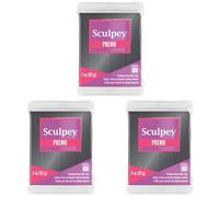 Sculpey PE02 5120 Light-Weight Professional Crafting Clay,Multi-Colour,57 g (Pack of 3)