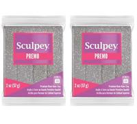 Sculpey Premo 2oz White Gold Glitter (Pack of 2)