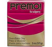 Sculpey Premo Clay, polymer paste, Alizarin Crimson Hue, OSFA