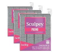 Sculpey Premo Premium Oven-Bake Clay 2oz-Gray Granite -PE022-5065 (Pack of 3)
