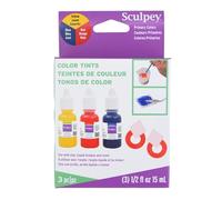 Sculpey Shades Three Colors Red, Blue & Yellow For Use With Polymer Clay, Liquid Polymer Clay & Resin, 0.6L Bottles, Non Toxic