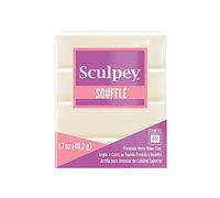 Sculpey Soufflé Polymer Oven-Bake Clay, Ivory, Non Toxic, 1.7 oz. bar, Great for Jewelry Making, Holiday, DIY, Mixed Media and More! Premium Light-Weight Oven Bake Clay., OSFA, SU 6647