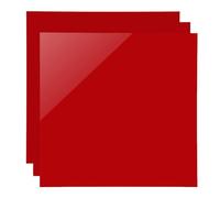 SCULPFUN 3 Pieces Red Opaque Acrylic Sheets for Laser Engraving, 30 * 30cm Personalized Sign Boards for Home Office Decoration, 3mm Thick