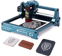 SCULPFUN C1 Mini Engraver, 3W Portable Engraving Machine with 0.04mm Ultra Fine Spot, Perfect for DIY Beginners, Plywood, Leather, Kraft Paper, Slate, Engraving Area 150x130mm