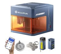 SCULPFUN iCube Ultra Dual Engraving Machine, 12W Diode & 1.2W Infrared Module, Enclosed Engraver for Wood, Leather & Metal, High-Speed Engraving with Cutting Capability, 150 x 150mm Work Area