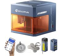 SCULPFUN iCube Ultra Dual-Module Engraving Machine, 12W Diode + 1.2W Infrared, Enclosed Engraver with Smoke Filter, Portable High Precision Cutter for Wood DIY Gift