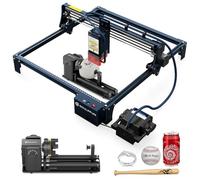 SCULPFUN S30 Pro Max Engraving Machine with RA Pro Max Claw Disc Roller and Automatic Air Assist, 20W Module Power, 0.005mm Engraving Accuracy Engraver CNC Cutting Wood