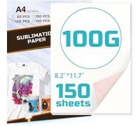 SCULPFUN Sublimation Paper A4, 8.3"X 11.7", 150 Sheets, 100gsm, Sublimation Paper for T-Shirts, Cotton and Fabrics, Compatible with Inkjet Printers
