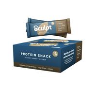 Sculpt Protein Bars - Chunky Peanut Crunch - 12 x 55g Bars - 15g Protein - Packed with Almonds, Cacao Nuts, Egg Whites, Dates - High Fibre Snack for Gym Recovery & On-the-Go Energy