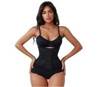 Sculpt Snatch Hook & Eye Waist Trainer for Women - Adjustable Tummy Control Girdle, Lightweight Breathable Shapewear, Firm Support for Everyday Wear, Workouts & Postpartum(Black,L)(Black,XS)