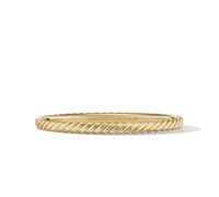 Sculpted Cable Bangle Bracelet in 18ct Yellow Gold, 4.6mm - Size Medium
