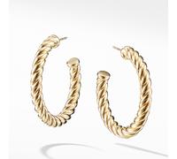 Sculpted Cable Hoop Earrings in 18ct Yellow Gold, 40mm
