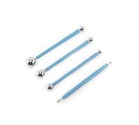 Sculpting Ball Tool Set, Stainless Steel Clay Modeling Tools with Rubber Handle 4Pcs Double Ended Sculpting Tools for Shaping Frilling Petals Leaves