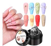 Sculpting Gel,Extension Tips Sculpting Glue - French Tip Styling Gel - for Rhinestone Flower Foil Charm Stamping Salon Manicure Pedicure Toe French Tips