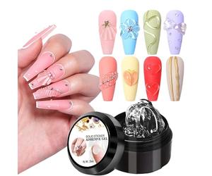 Sculpting Gel,Extension Tips Sculpting Glue - French Tip Styling Gel - for Rhinestone Flower Foil Charm Stamping Salon Manicure Pedicure Toe French Tips