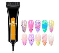 Sculpting Gel for Nail - 3D No Wipe Manicure Tools Solid | 15ml Clear Sculpting Nail Molding Gel - for Chrome Powder Sticker Rhinestone Salon Home Daily Party Wedding Birthday Beginners
